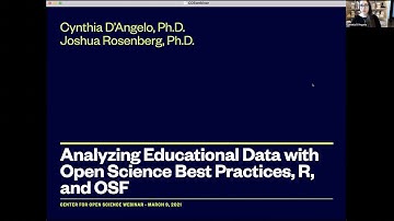 Analyzing Education Data with Open Science Best Practices, R, and OSF