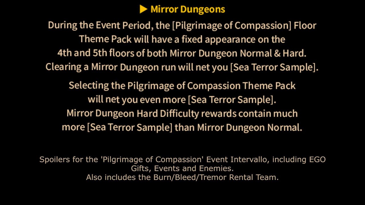 Limbus Company Pilgrimage of Compassion Theme Mirror Dungeon Pack