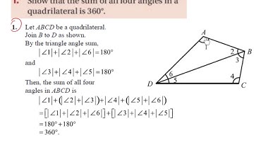 LC HL angles in a quadrilateral add to 360 degrees proof