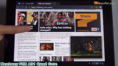 Nextway F9X A31 Quad Core Tablet PC w/2GB RAM/Dual Camera/HDMI