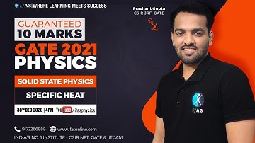 GUARANTEED 10 MARKS | GATE 2021 PHYSICS | SOLID STATE PHYSICS | SPECIFIC HEAT
