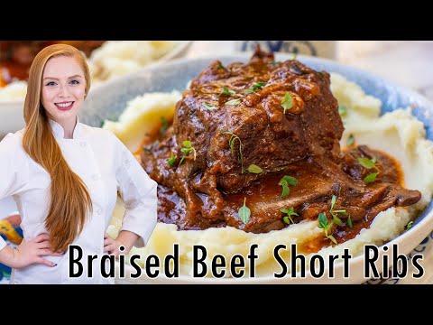 The BEST Braised Beef Short Ribs Recipe - Fall-Off-The-Bone Tender!!