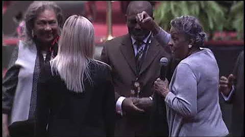 Mother Frances Kelley prophesies to a business ven...