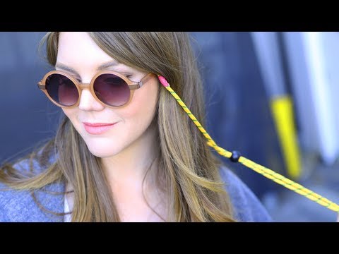 DIY Fashion | Neon Cord Sunglass Holder | Designer DIY