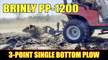 Brinly Hardy 3-Point Single Bottom Moldboard Plow for Subcompact Tractor - Massey Ferguson GC-1725M!