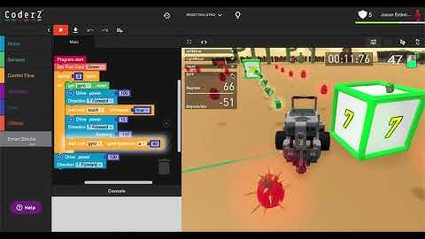 How to reset the gyro sensor in CoderZ 101