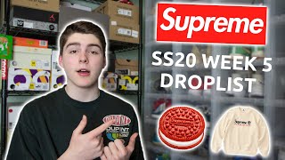 SUPREME SS20 WEEK 5 DROPLIST! (SUPREME X TIMBERLAND X OREO)