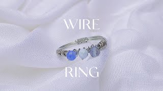 HANDMADE | DIY Wire Jewelry | Wire Wrap Ring | Blue Gemstone ring