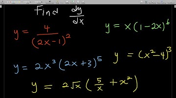 Rules in Differentiation with examples ( Quotient rule, Product rule and Chain rule )