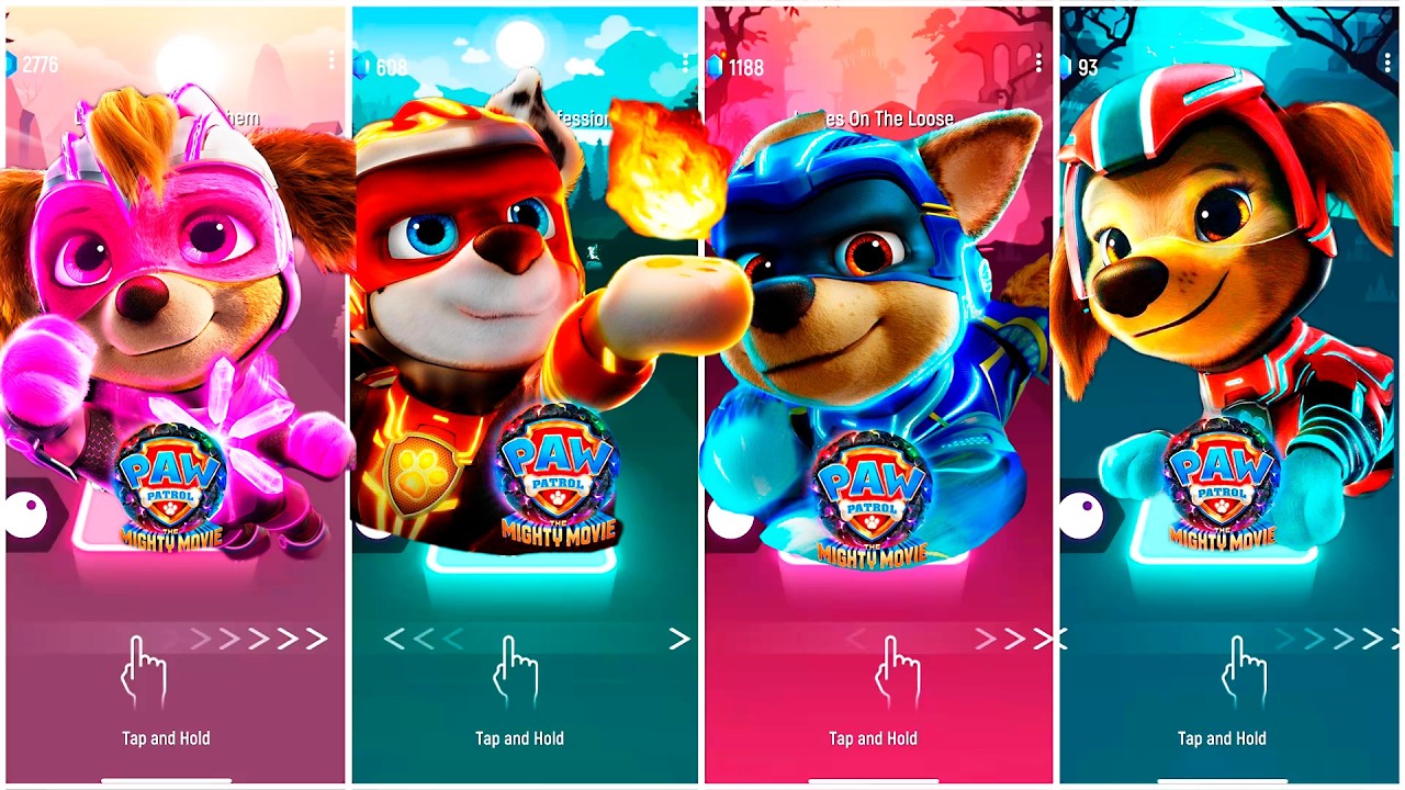 PAW PATROL: SKYE VS MARSHALL VS CHASE VS LIBERTY 🎶 Tiles Hop EDM RUSH! - Coffin Dance Song