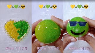 💛+💚+😎 DIY orbeez * make emoji cute ball with nano tape and orbeez #squishy #satisfying #viral