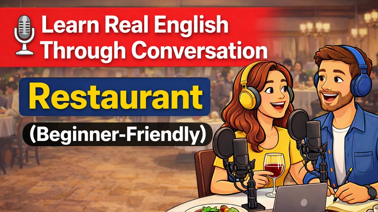 🎙 Learn Real English Through Conversation | Restaurant (Beginner-Friendly)