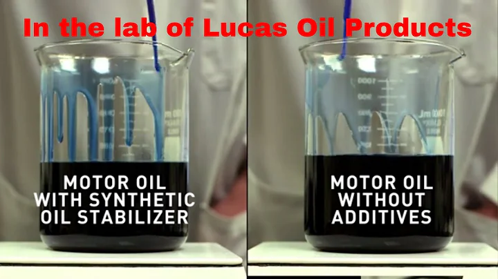 Lab Test Lucas Motor Oil vs. Lucas Motor Oil with Pure Synthetic Oil Stabilizer.