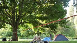 Slacklining: Butt Bounce Practice
