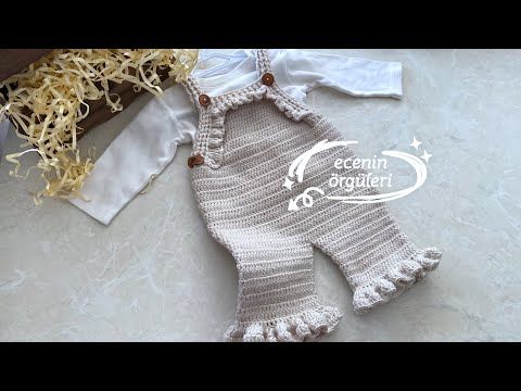 Crochet Ruffle Baby Rompers / Tığ işi Fırfırlı Bebek Tulumu /Kız Bebek Tulumu /3-6 ay için