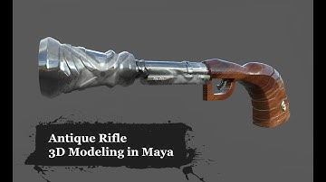 Antique Rifle 3D Modeling in Maya | #3dmodeling #rifel #autodeskmaya