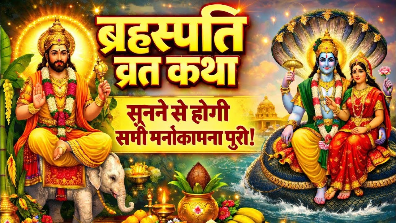 ब्रहस्पति व्रत कथा - सुनने से होगी सभी मनोकामना पूरी - गुरुवार व्रत कथा |  Guruvaar Vrat Katha