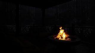 Cozy Cabin Ambience with Rain and Crackling Fireplace Help You Fall Asleep Instantly 🌧️