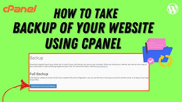 How to Backup Your Website on cPanel