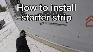 How to install vinyl siding starter strip