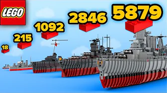 LEGO WARSHIPS From 18 to 5,879 Parts | Comparison