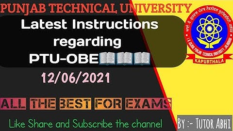 🔴PTU-OBE Latest Notice Open Book Exam  OBE EXAM| Open Book Exam |How to Attempt OBE exam |Tutor Abhi