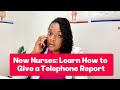New Nurses: 📞 Learn How to Give a Telephone Report Using ISBAR! 💙✨