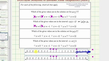 Ex:  Determine Solutions to Absolute Value Inequalities