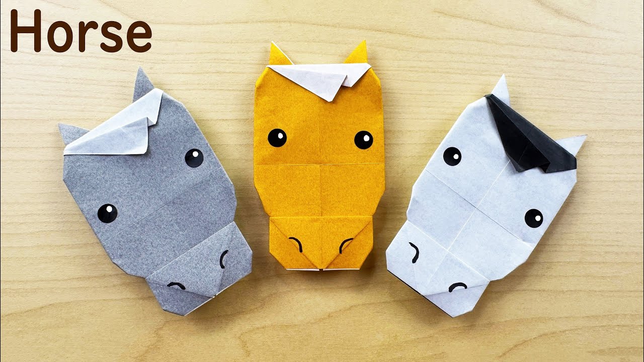簡単折り紙】1枚で馬の作り方🐎How to make Horse#马#午#午年#말#馬