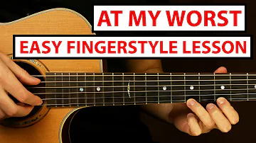 At My Worst - Pink Sweat$ | Fingerstyle Guitar Lesson (Tutorial) How to Play Fingerstyle