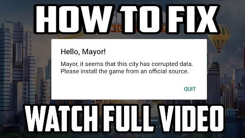 SimCity 👉 How To Fix Corrupted Data In SimCity || For MI Phones