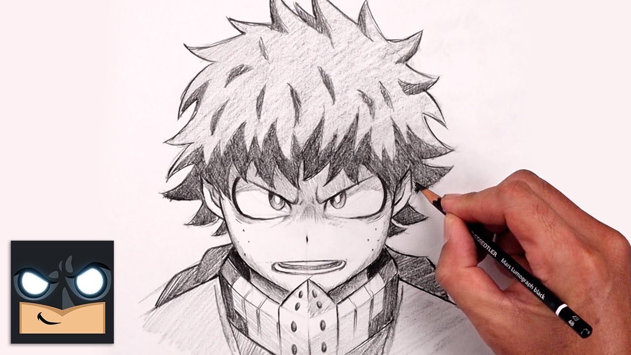 First time drawing anime characters chose to draw smiling midoriya :  r/BokuNoHeroAcademia