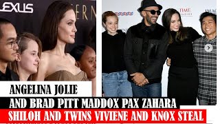 ANGELINA JOLIE AND BRAD PITT MADDOX PAX ZAHARA SHILOH AND TWINS VIVIENE AND KNOX STEAL