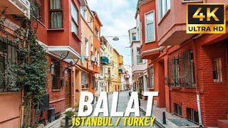 İstanbul Turkiye BALAT Walking Tour [4K Ultra HD/60fps]