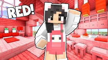 ❤️Minecraft But I Can Only Build With RED!