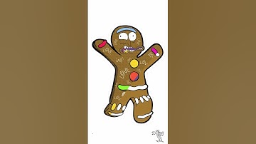 Procreate • Gingerbread Man • #procreate #drawing #shorts #shortsvideo  #digitalart