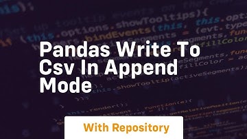 pandas write to csv in append mode