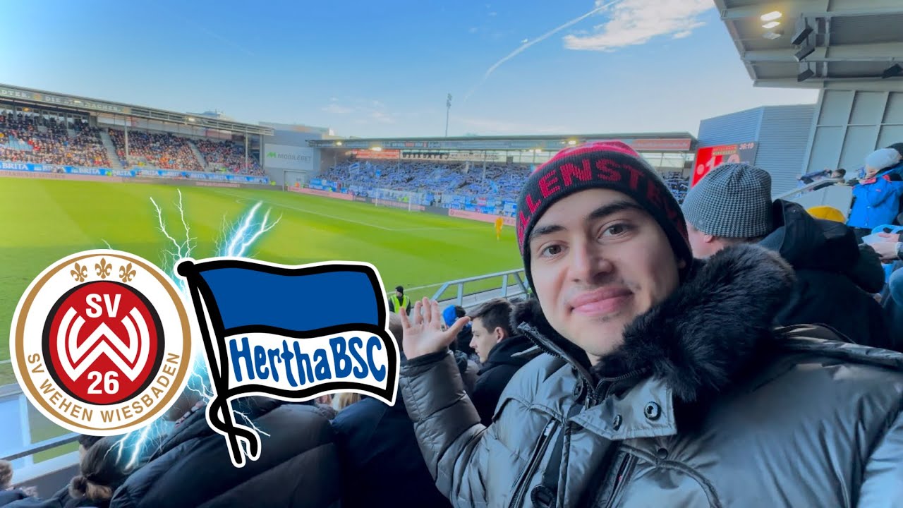 HERTHA KLEINE FAN-INVASION in Wiesbaden🤯💙🤍| HERTHA BSC vs SV WEHEN WIESBADEN | Stadionvlog