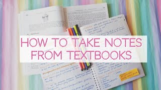 How to take notes from your textbooks || himani shah