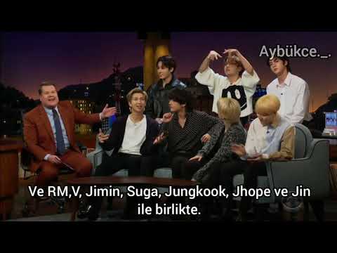 BTS The late late Show Türkçe altyazılı ( James Corden)