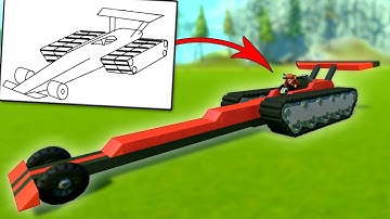 You Draw It, I Build It! DRAGSTER TANK! [YDIB 7] - Scrap Mechanic Gameplay