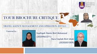 Tour Brochures Critique Video Presentation (HTT455)