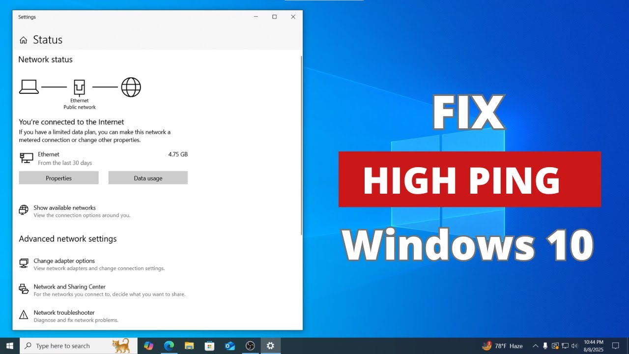 How To Fix High Ping In Windows 10 - YouTube