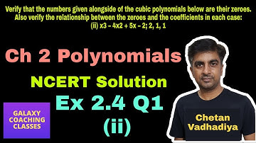 Ex 2.4, Q1 ii Class 10 Maths, Ncert Solution, Chapter 2 Polynomials