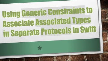 Using Generic Constraints to Associate Associated Types in Separate Protocols in Swift
