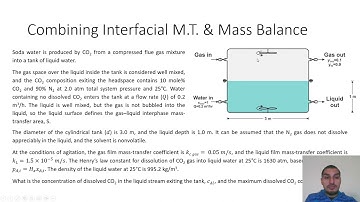 Mass transfer in English | 67 | Mass transfer between phases - Solved example 3
