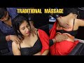 Indian Girl Traditional Body Massage | Head Massage with Loud Neck Cracking | ASMR Relaxation