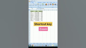 Shortcut key of Zoom in Excel #shortcut #excel #exceltips #exceltricks