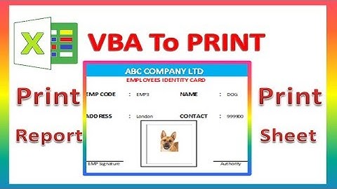 Printing  Method in Excel VBA