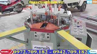 Máy Ép Góc Nhôm Xingfa 6 Đồng Hồ Tự Động Chỉnh Lưỡi Gà | máy ép góc xingfa tự động 100%